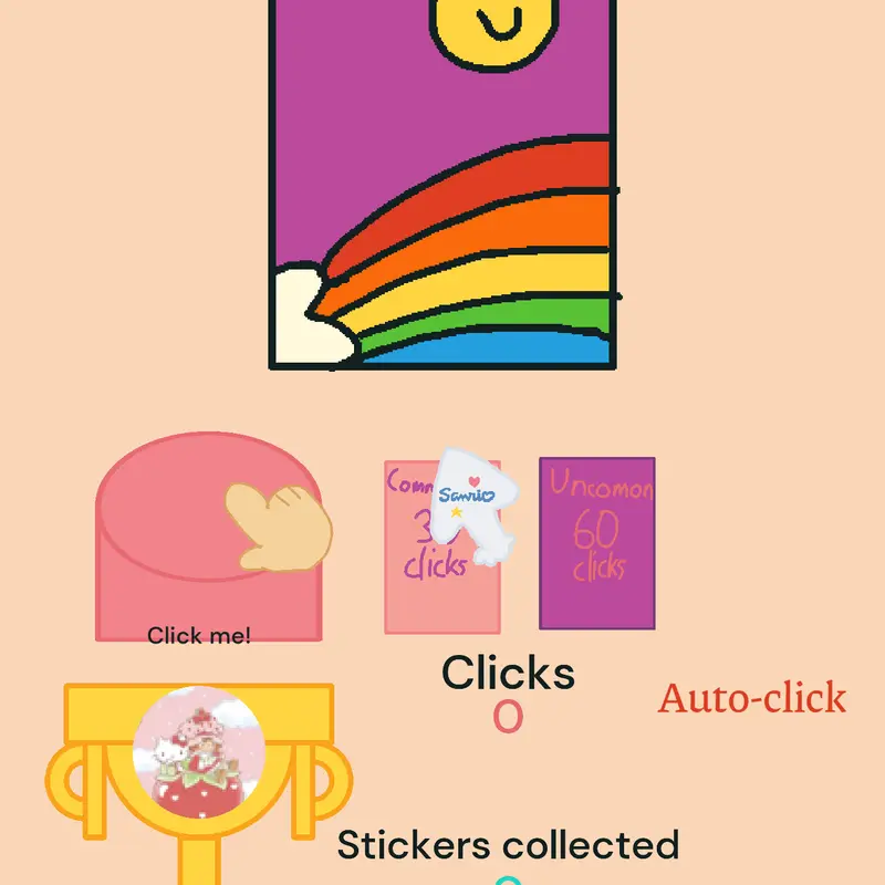 Stickers and Clicks crossover Sanrio by @T1ff4nyStr4wb3rry