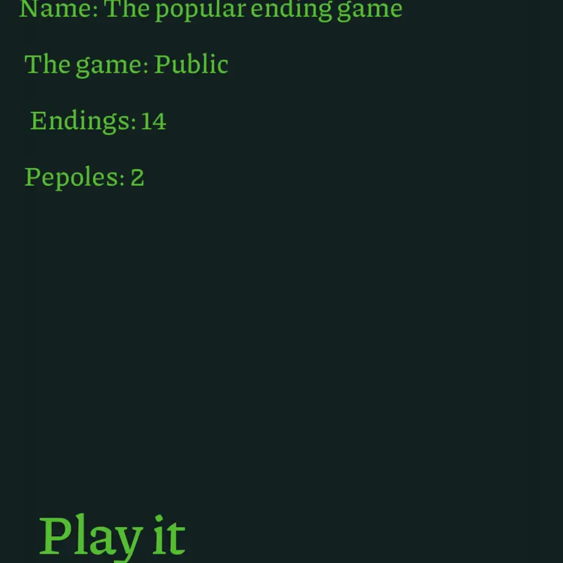 Game by @ishjwihl