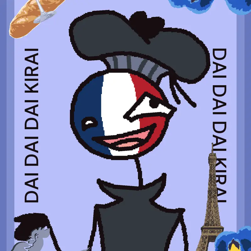 Dai Dai Dai Kirai - Countryhumans France by @Ribbon