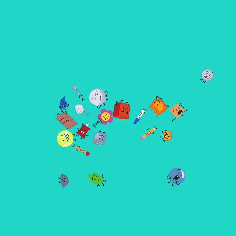BFDI marble race by @EldaPrado