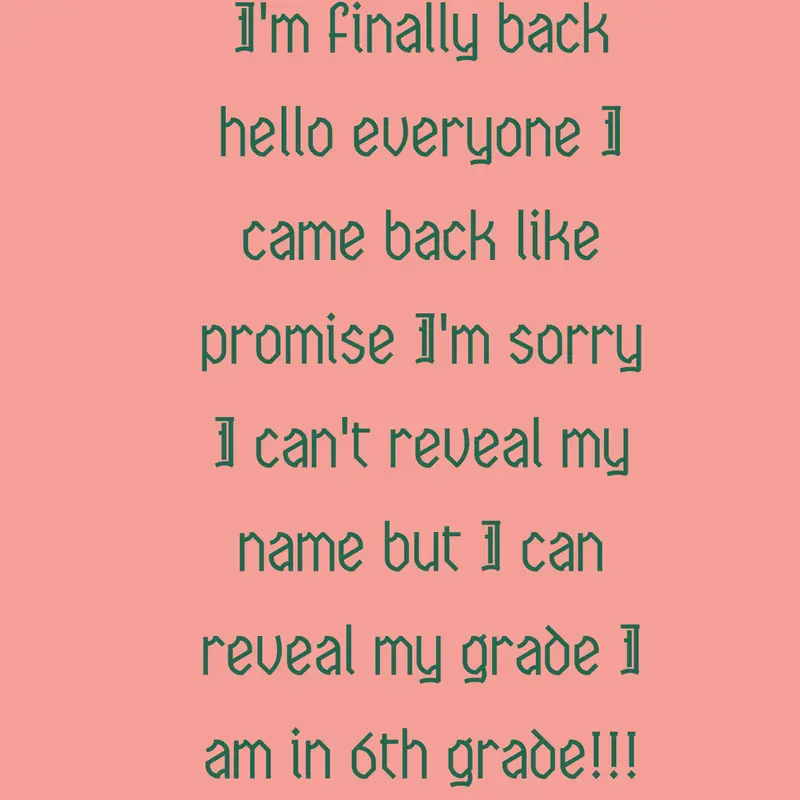 I'm finally back!!!!!! by @MarieBooth
