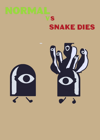 Snake dies rocks