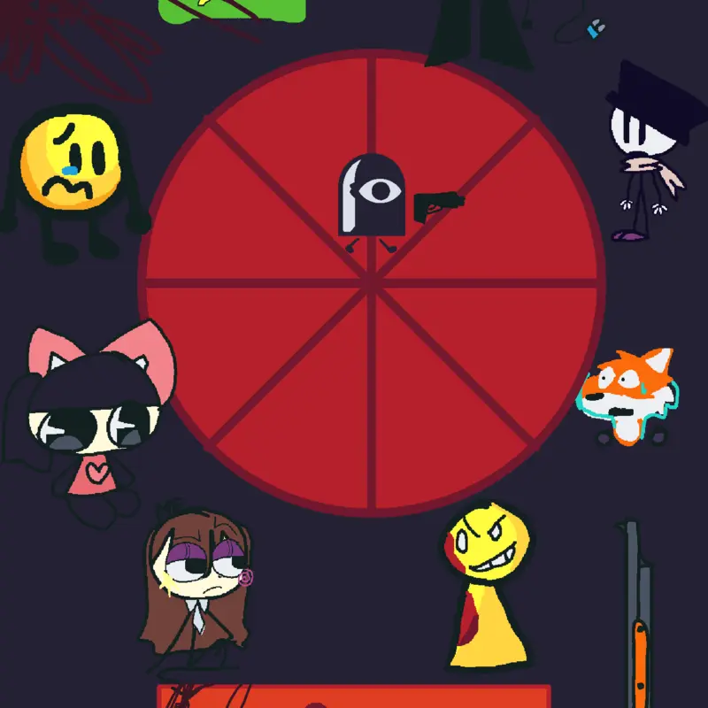 Russian roulette Game (blood warning) by @Profily_123_bfb