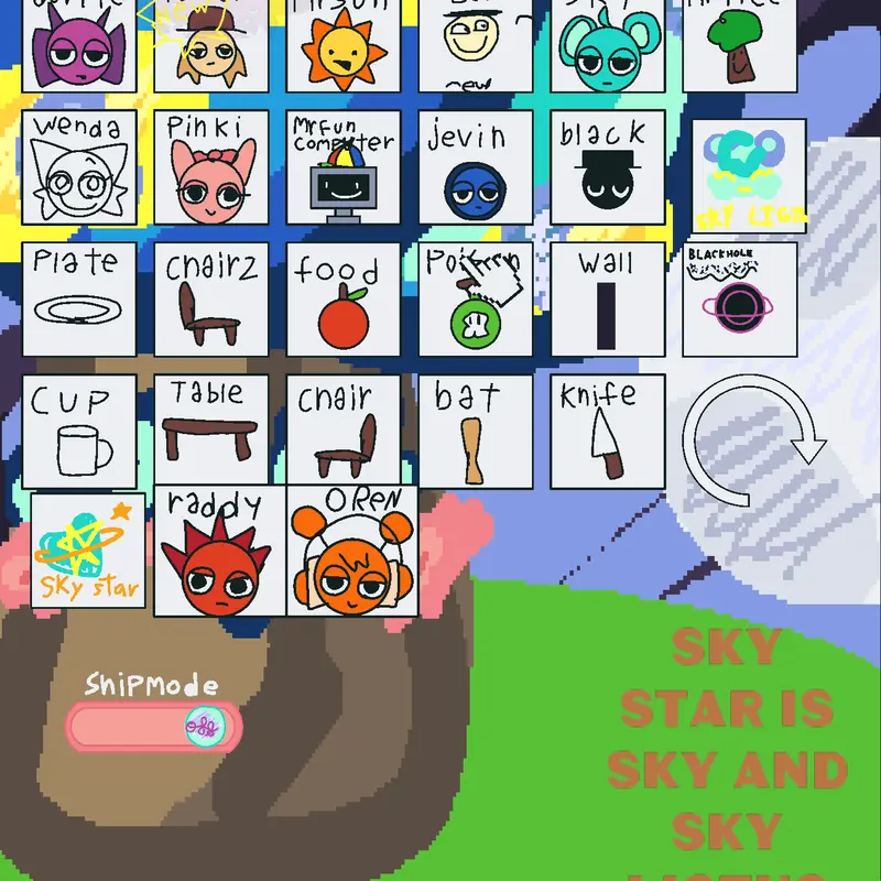 Sandbox sprunki game (Damien is the boss by @Damien_boss12309