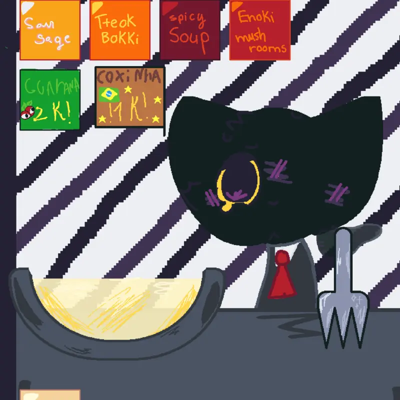 Secret agent is eating! :3 by @space_cat227