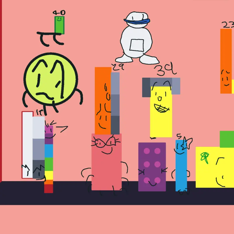 Numberblocks ragdolls by @zer02