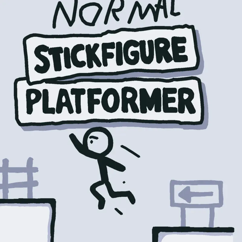 Super normal stickfigure platformer by @shimpo0979