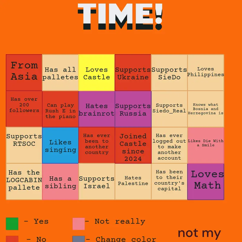 bingo by @IdkLoL78