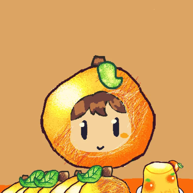 Orange food mukbang yummy food cook by @h0llow_entrance