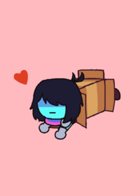Deltarune Sliding Into a Box