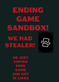 Ending game sandbox Added yellow, harmed...