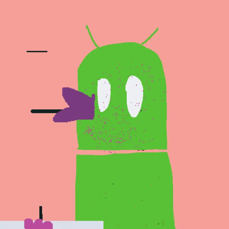 Android stabbed to death by @Manypathos
