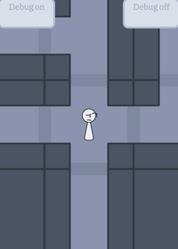 Non euclidean testing game