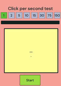 Clicks Per Second test