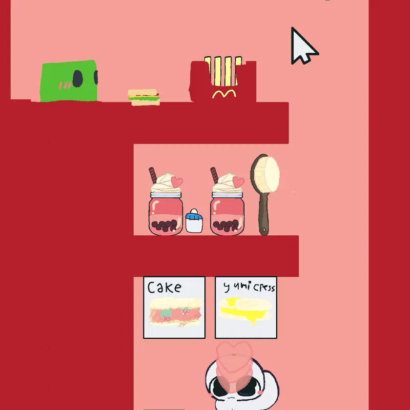 mukbang feed green cube by @kittycat200haloween