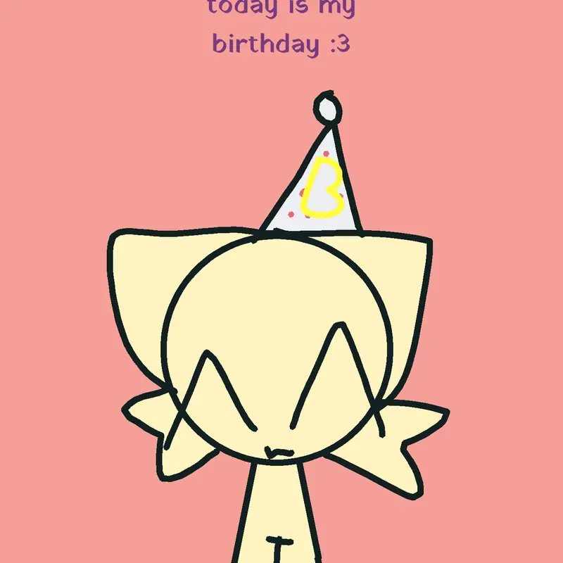 my birthday :3 by @lazy_catty123