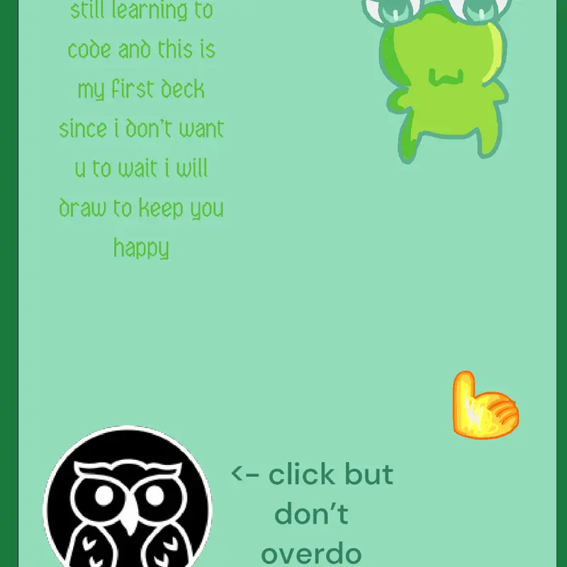 My first deck by @meep_frogs