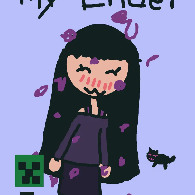 My enderman oc 💜🖤 (no remixing) by @Avaplayz4