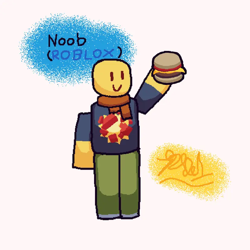 It's a noob from roblox! Cool, right? by @Y21Q1