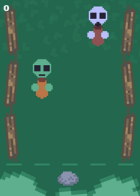 Pixel art zombie attack