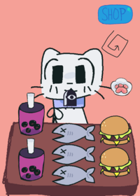 Cat oc mukbang