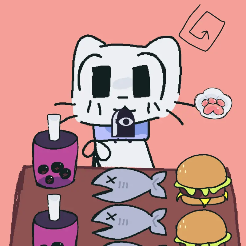 Cat oc mukbang by @Mitsui_Dawgg