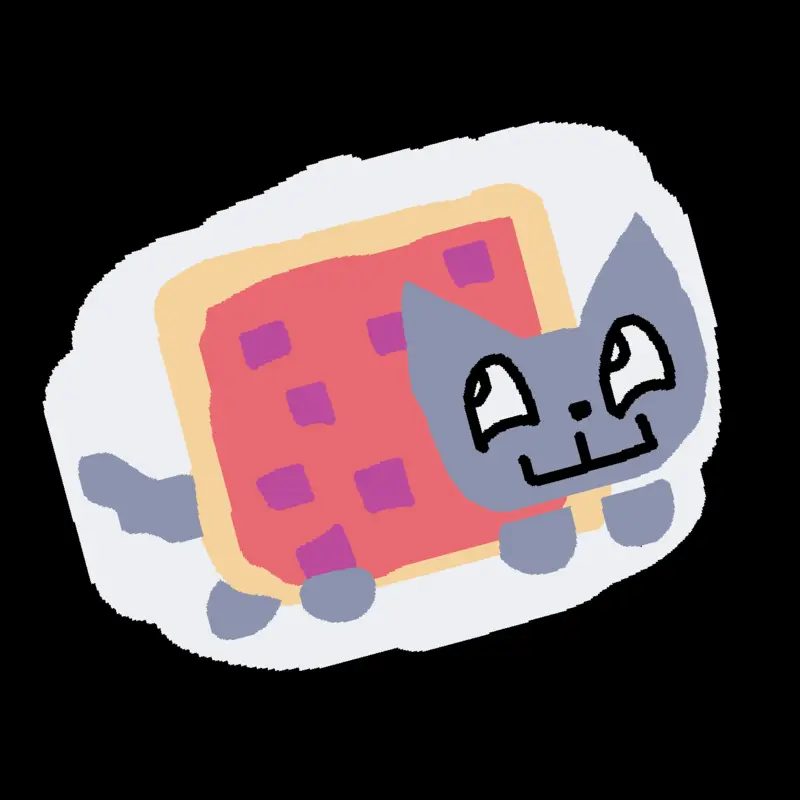 nyan cat sticker by @REDFIEND