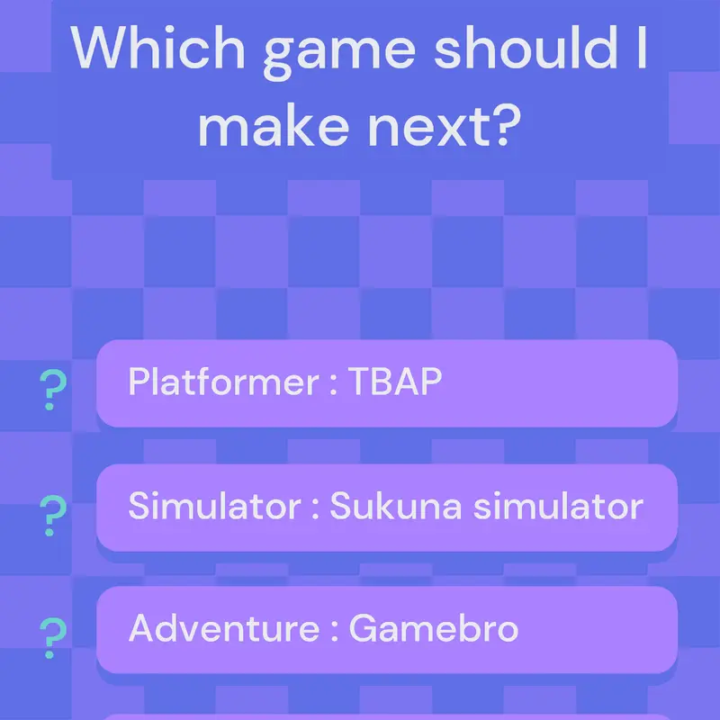 Epic game poll by @MicahBreeze