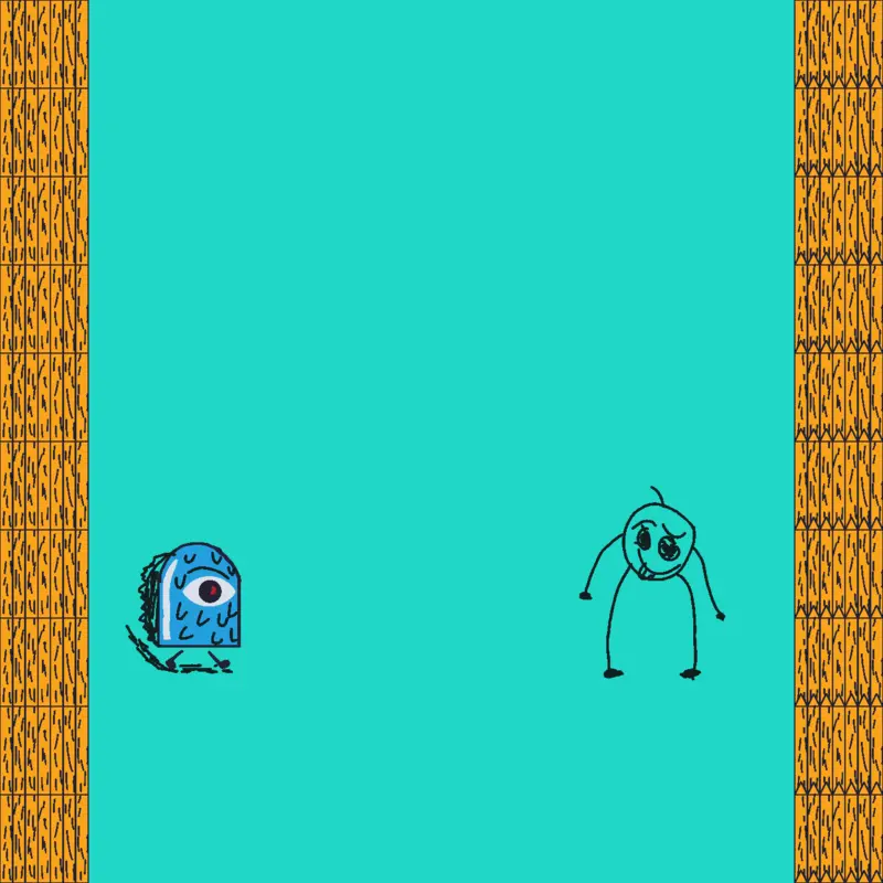Run from guy by @albertinozaur