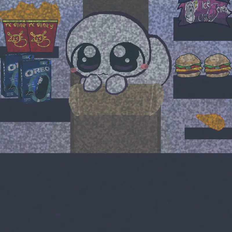 Eat binky loaf and hungry 💀😱🖤🔵 by @Rescccv