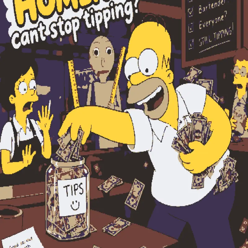 What if homer cant stop tipping? by @BabyGron2