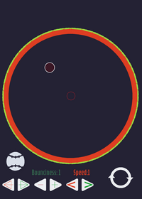 My first Ball in a physics circle game