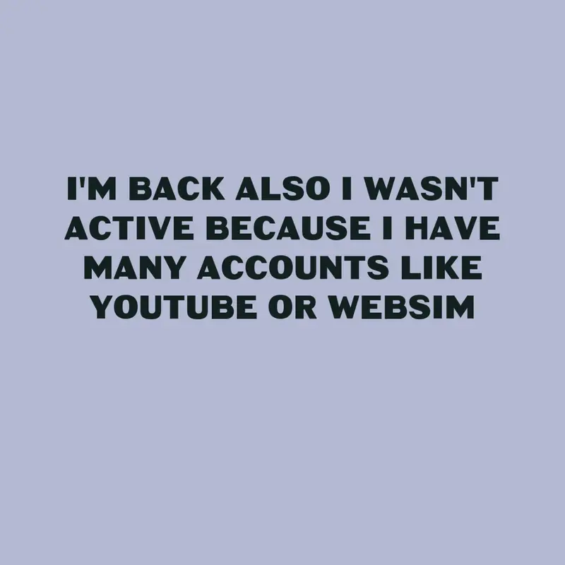 I'm back by @addbycommentsseries1