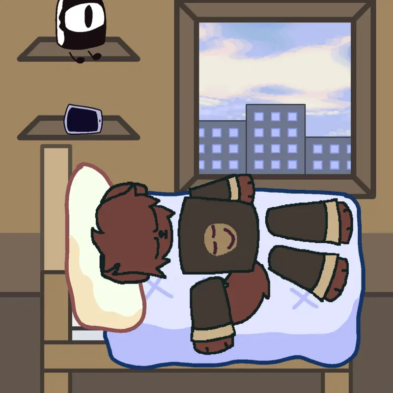 Chocy Sleeps late D: by @FluffyRalyYT