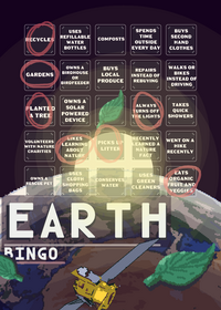 Earth themed bingo but
