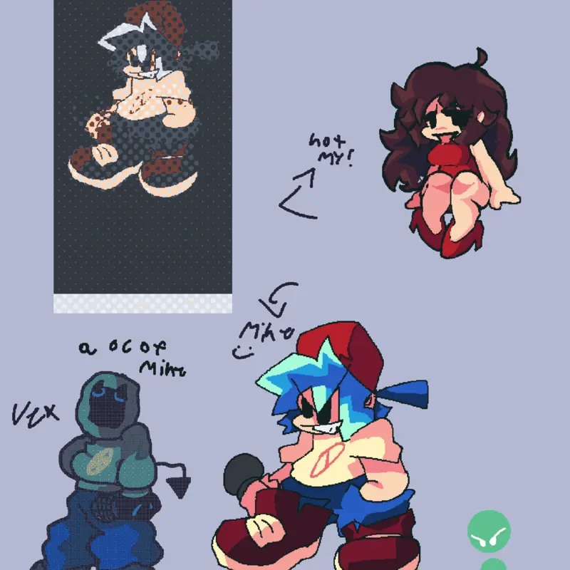 Fnf bf gf by @Firebomb1