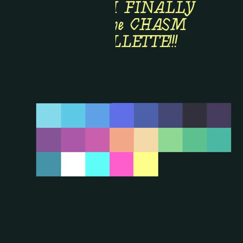 I got the chasm pallette! by @Bunnymaster