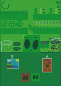Mukbang Green Cube Cube