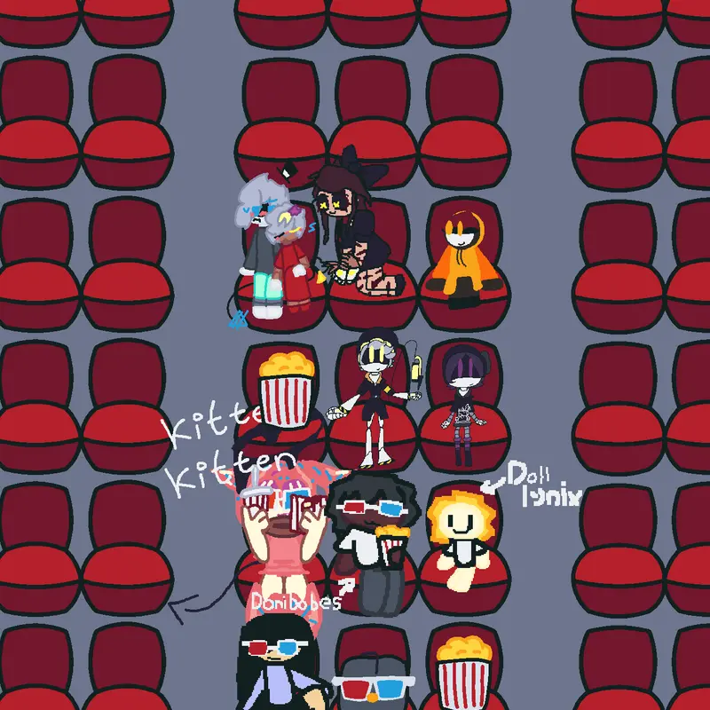 Cinema party lol by @kitenkitten