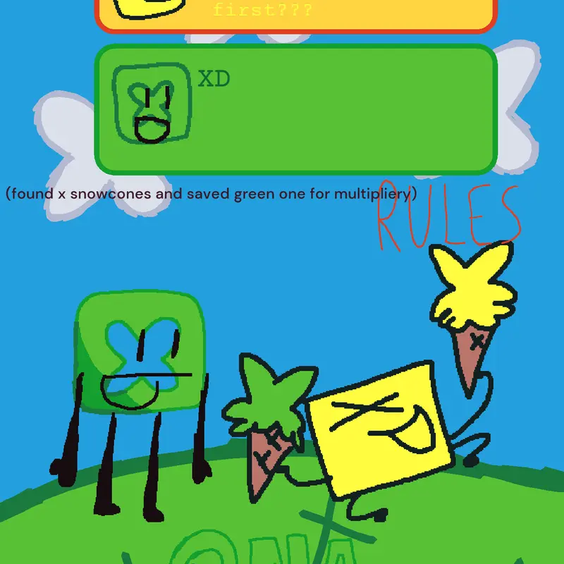 Yellow Box Guy Finds Snowcones by @qwertyplatypus