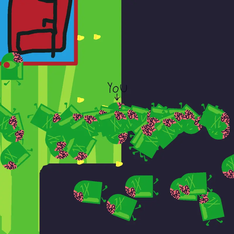 Run and shoot the zombies in castle by @anpo