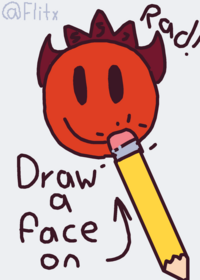 Draw a face on Rad!