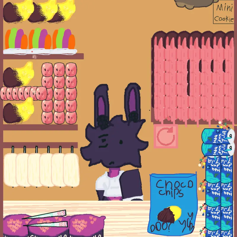Not mine! Mukbang oc skin for intern! by @AN0MLY_C00L