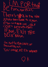 AM 6:06 (WARNING, 13+ GORE TITLE SCREEN)