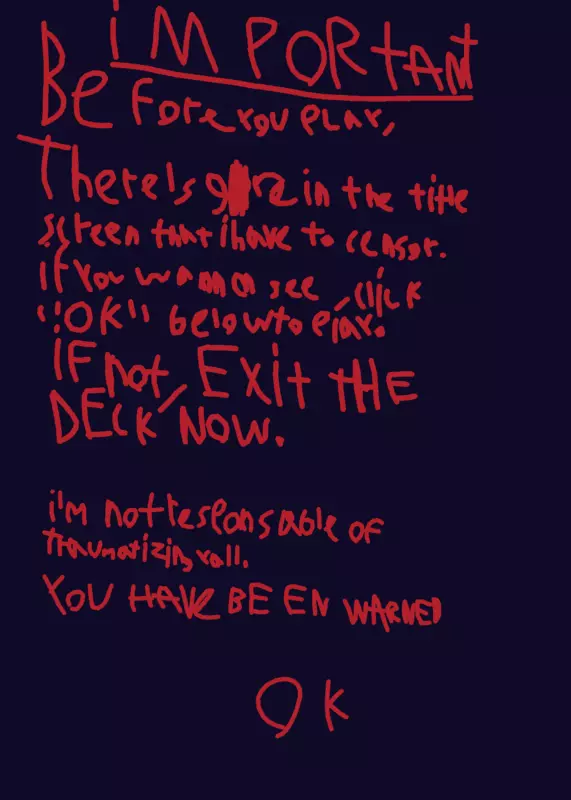 AM 6:06 (WARNING, 13+ GORE TITLE SCREEN) by @Charater_