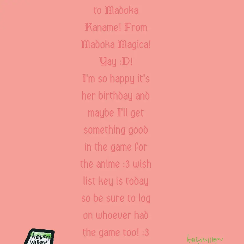#HappybirthdayMadokaKaname Madoka's bday by @KobeniWillowandCyn