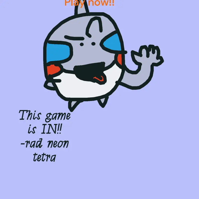 Neon tetra themed dopamine machine by @18Trillionand82