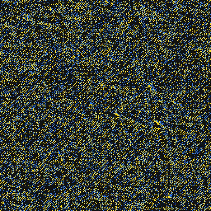 Yellow Pixels, Blue Pixels by @yusa-castle