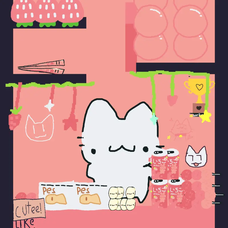Doodle cat mukbang by @ERIKAFATHIEHAHBINTIM