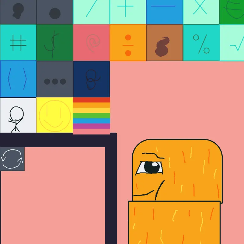 Chicken nugget eats symbols by @badpiggiehateslife
